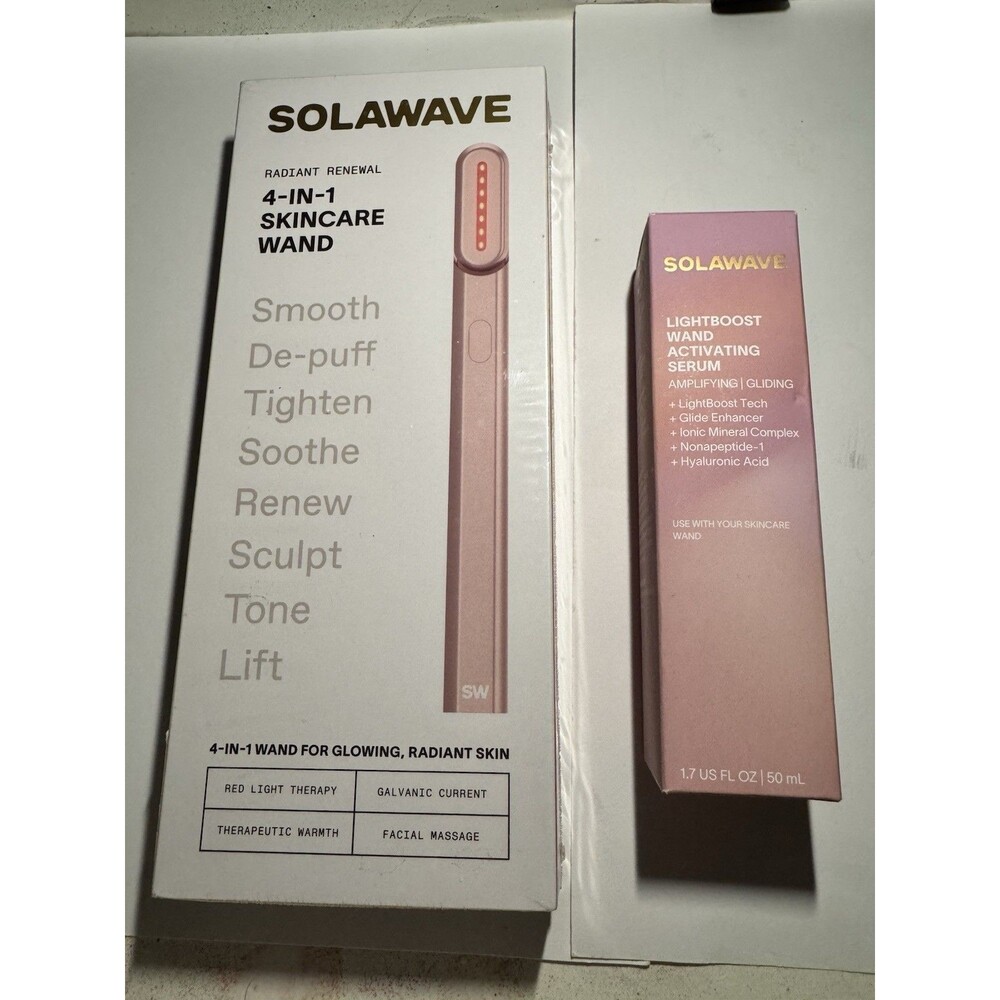 Solawave Radiant Renewal 4-in-1 Skincare Wand + LightBoost Serum NEW